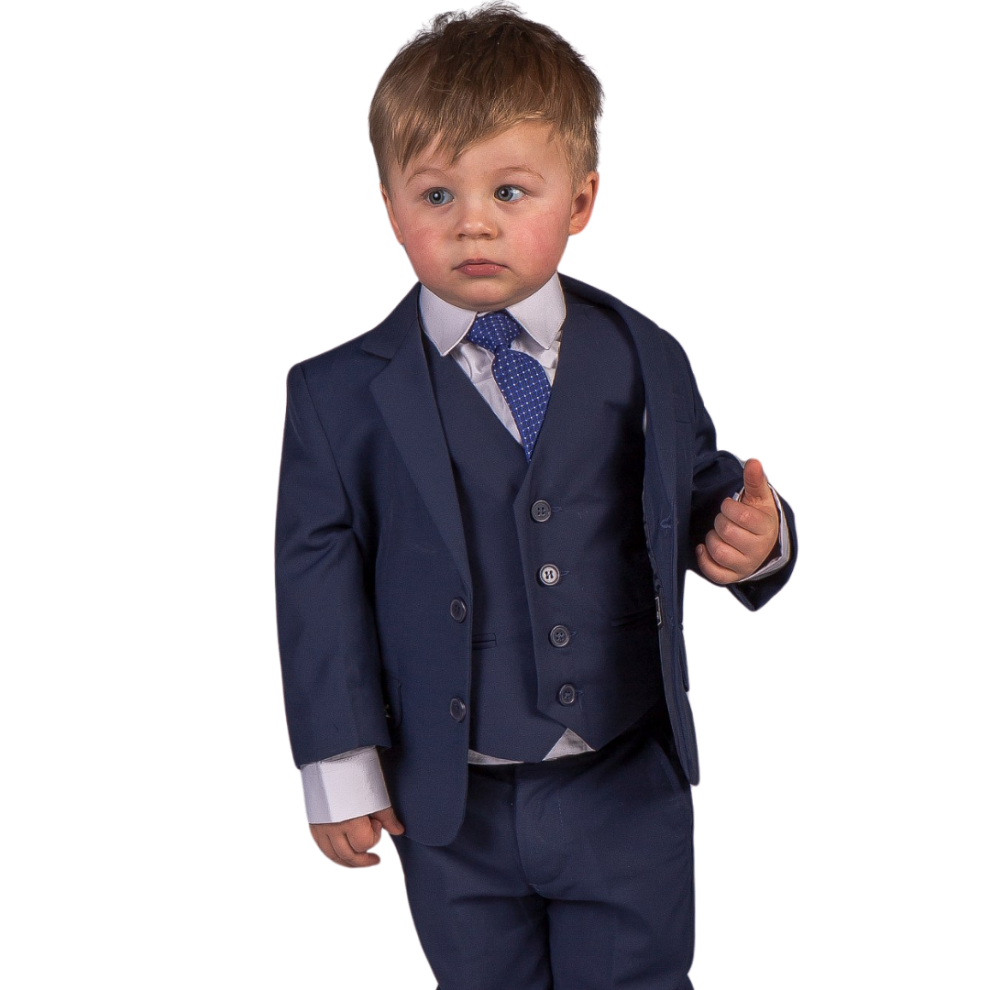 Boys 5 Piece Baby Boy Suit Royal Blue Occasionwear for Kids