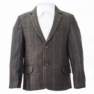 Tweed Check Brown Jacket