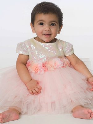Baby Girls Dresses Baby Girls Sequin Dress in Pink