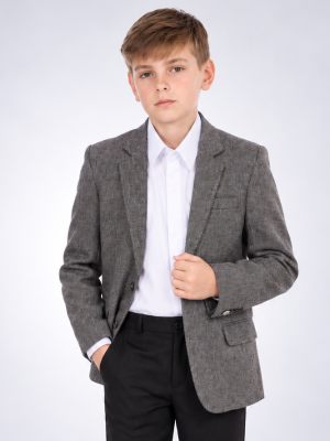 Tweed Herringbone Grey Jacket