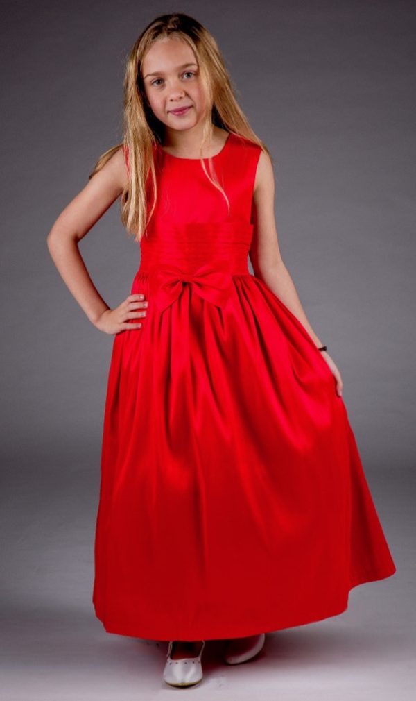 Girls Katie Dress In Red Occasionwear For Kids