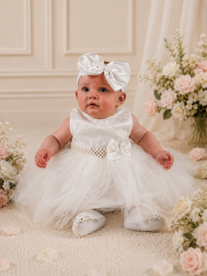 Baby Girls Dress Set Ivory