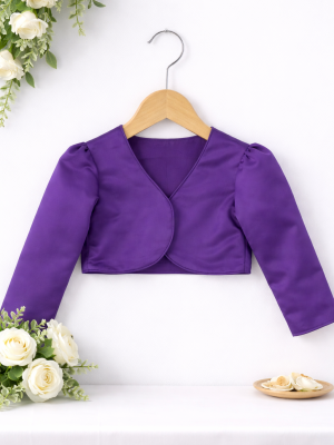 Girls Long Sleeve Purple Bolero