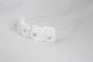 Rose Headband in White
