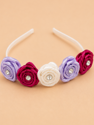 Rose Headband in Berry