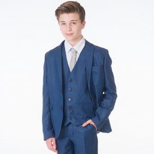 Boys 5 Piece Blue Milano Mayfair Suit