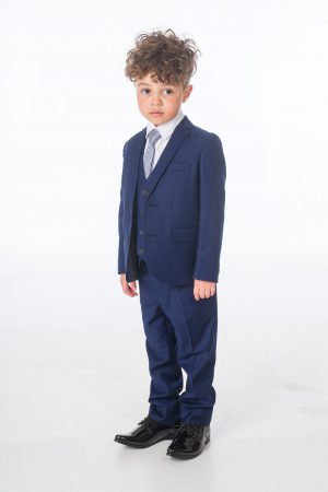 Baby Boys 5 Piece Navy Milano Mayfair Suit