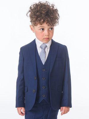 Baby Boys Suits Baby Boys Blue Pinstripe Romper Bow Tie Outfit