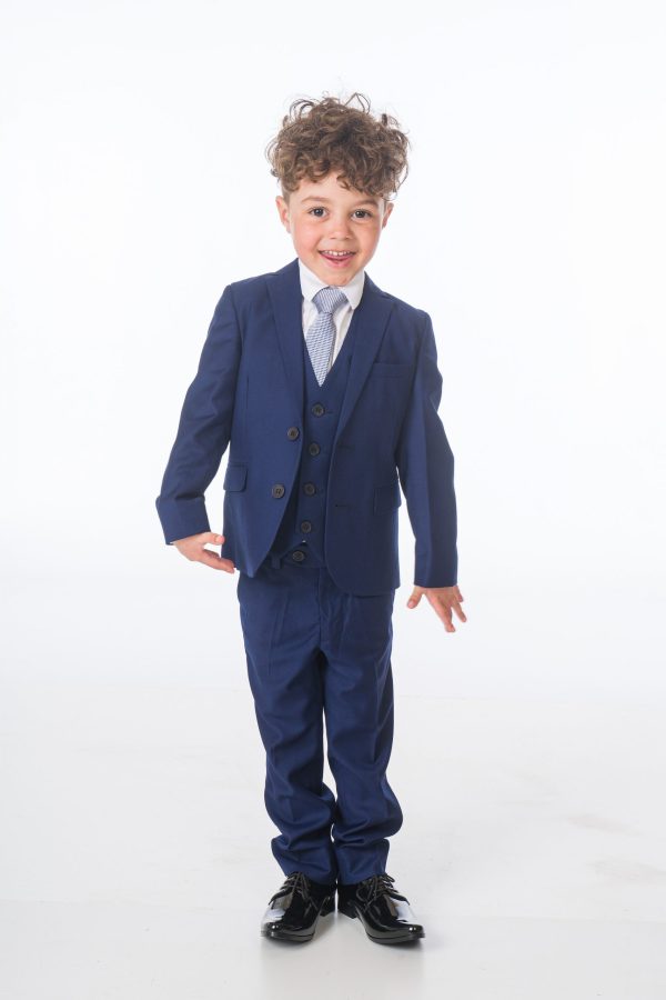 Baby Boys Suits Baby Boys 5 Piece Navy Milano Mayfair Suit