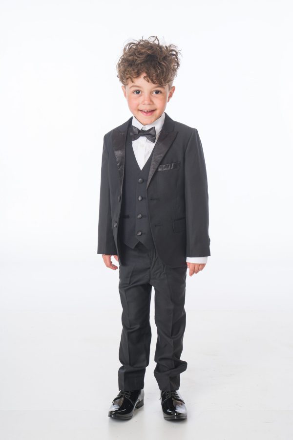 Baby Boys Suits Baby Boys 5 Piece Black Tuxedo Suit Milano Mayfair