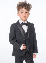 Baby Boys Suits Baby Boys 5 Piece Black Tuxedo Suit Milano Mayfair