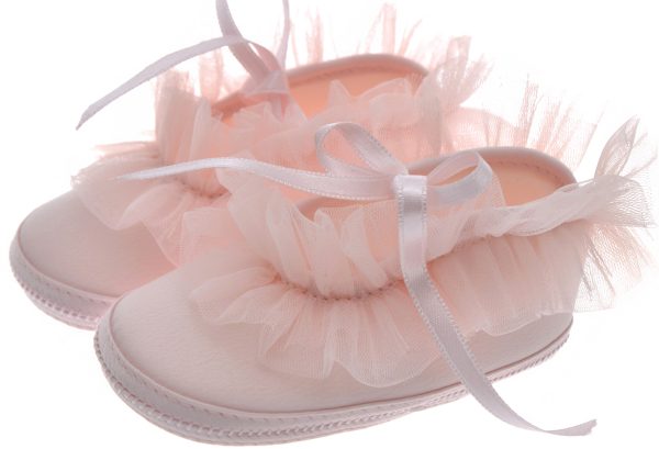 Girls Shoes Early Steps Girls Pink Ruffle Soft