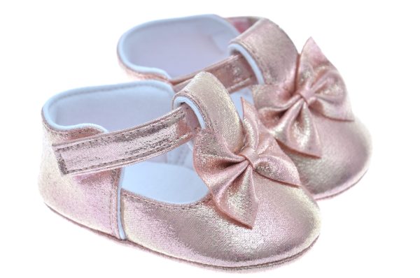 Girls Shoes Early Steps Girls Pink Soft Bow Shoe