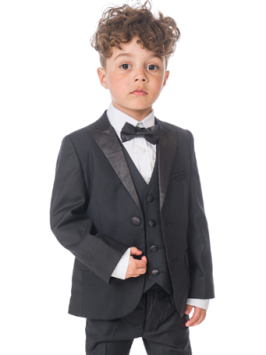 Baby Boys Suits Boys 4 piece Suit Charcoal Grey Romario
