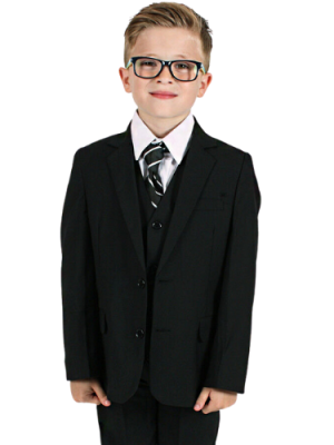 Baby Boys Suits Boys 5 Piece Black Tuxedo Suit Milano Mayfair