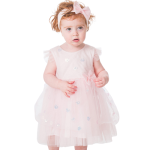 Baby Girls Dresses Baby Girls Peach Sequin Heart Dress