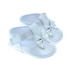 Girls Shoes Early Steps Girls White Soft Bow Shoe