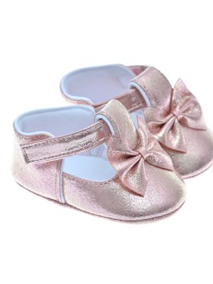 Girls Shoes Early Steps Girls Gold Soft Bow Shoe