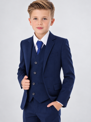 Boys 5 Piece Suit Royal Blue