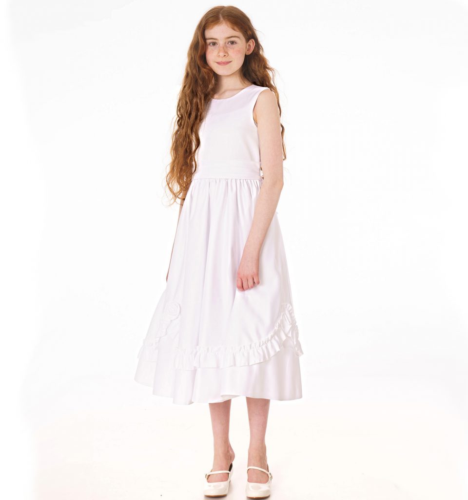 Girls White Dress Olivia – Occasionwear for Kids