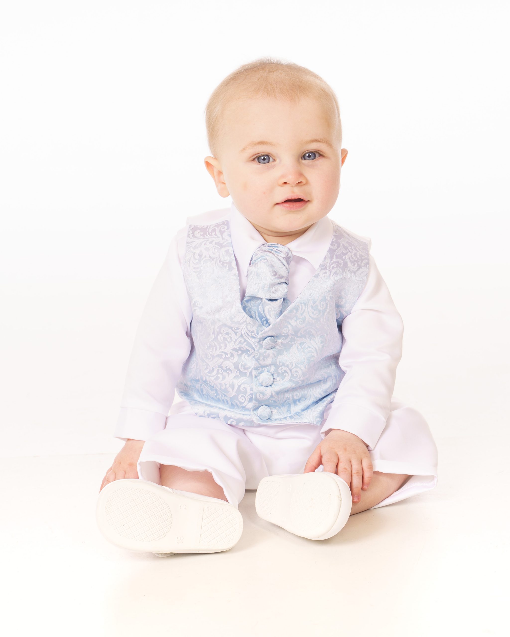 4 Piece Blue Romeo Christening Suit – Occasionwear for Kids