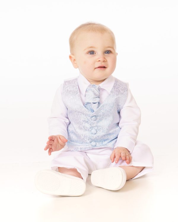 Baby Boys Suits 4 Piece Blue Romeo Christening Suit in