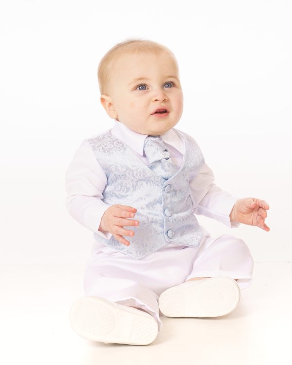 Baby Boys Suits 4 Piece Blue Romeo Christening Suit in