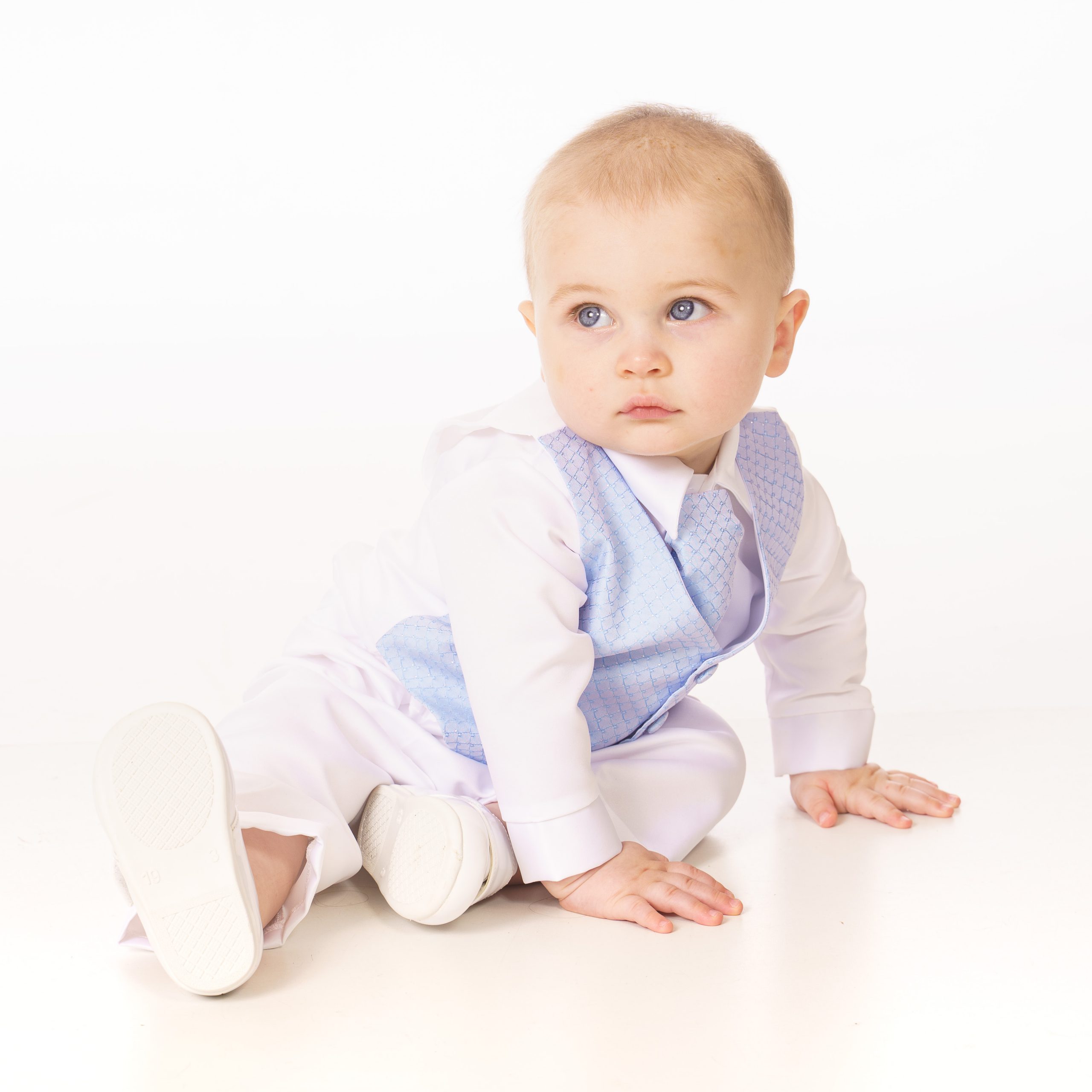 4 Piece Christening Suit in Blue new – Occasionwear for Kids
