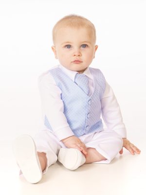 Baby Boys Suits 4 Piece Christening Suit in Ivory
