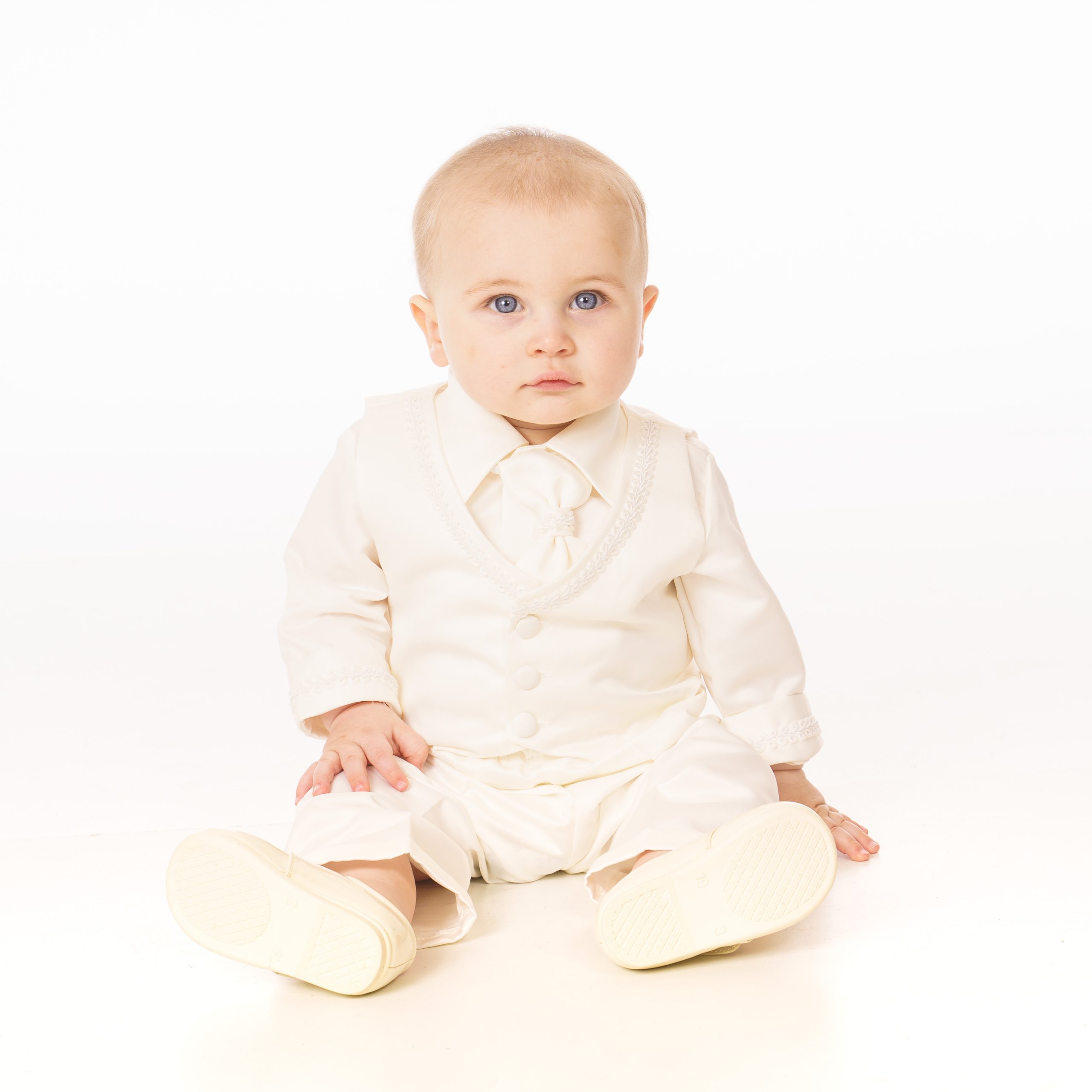 4 Piece Christening Suit in Ivory – Occasionwear for Kids