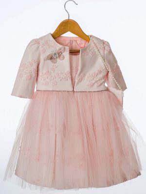 EXTENDED SALE Girls Pink Butterfly Jacket and Dress