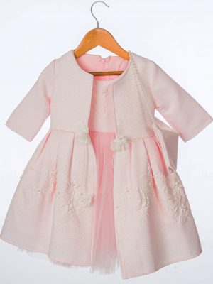 EXTENDED SALE Girls Pink Floral Dress and Jacket
