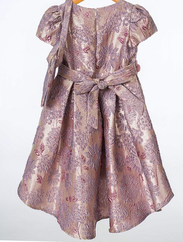 EXTENDED SALE Girls Purple Floral Shimmer Dress