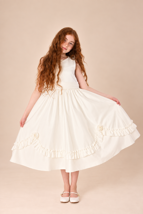 Girls Ivory Dress Olivia-3