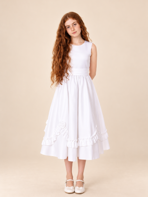 Girls White Dress Olivia