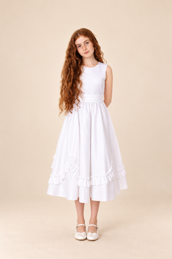 Girls White Dress Olivia-9