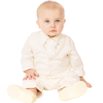 Baby Boys Suits 4 Piece Christening Suit in Ivory