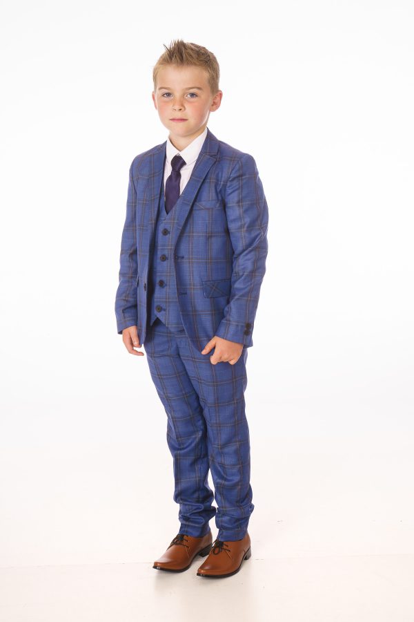boys checked suit