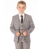 Baby Boys Suits Boys 5 Piece Grey Check Suit