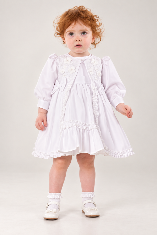 Baby Girls Ursula White Christening Dress Set-1