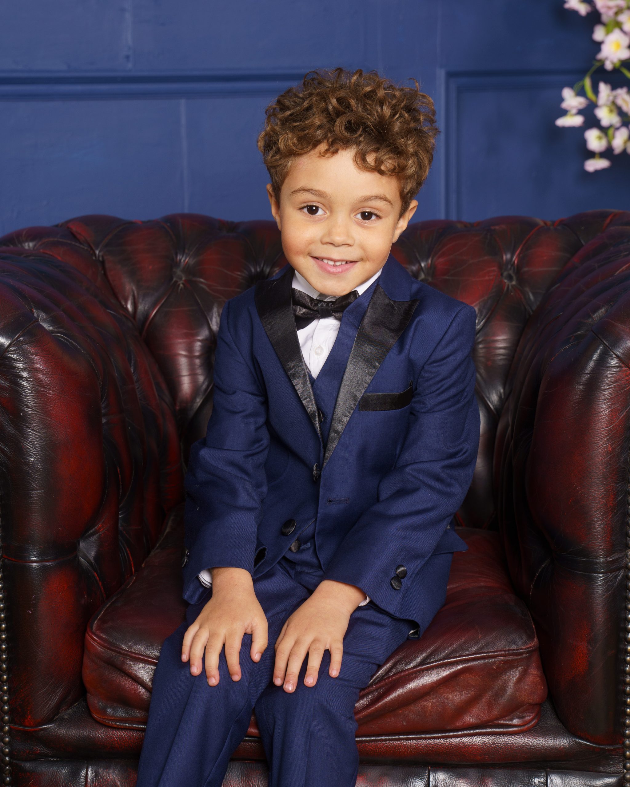 Baby Boys 5 Piece Navy Tuxedo Suit Milano Mayfair – Occasionwear