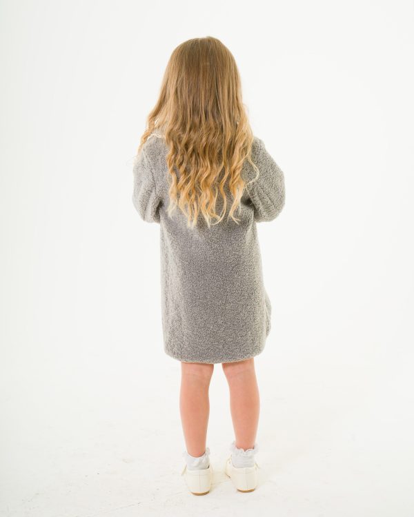 Baby Girls Dresses Girls Grey Fur Coat and Dress Outfit