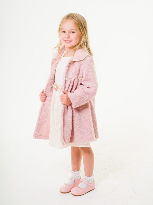 Baby Girls Dresses Girls Pink Fur Coat and Dress Outfit