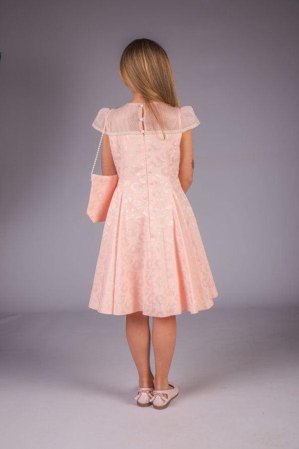 EXTENDED SALE Girls Peach Lace Dress
