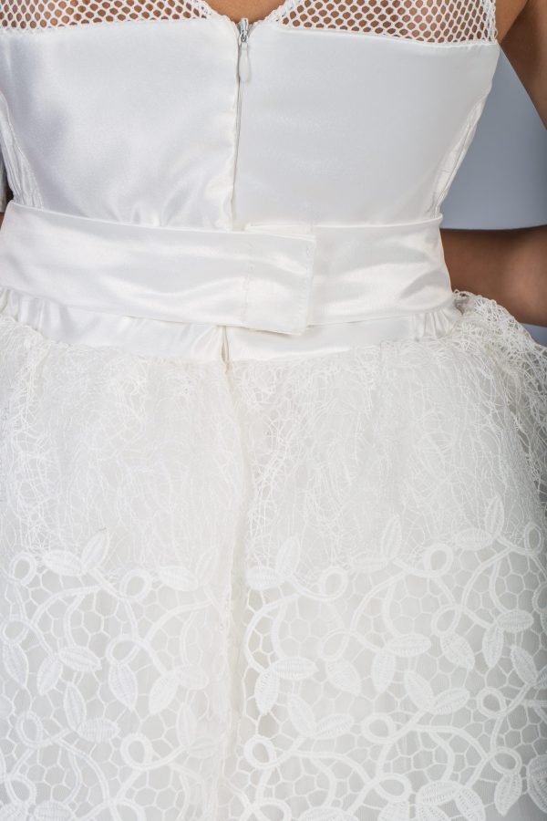 Communion Dresses Girls Long White Lace Dress