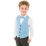 Baby Boys Suits Baby Boys 4 Piece Aqua Check Suit Milano Mayfair