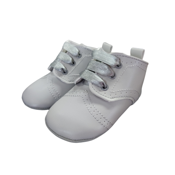 Boys Shoes Early Steps Grey Baby Lace