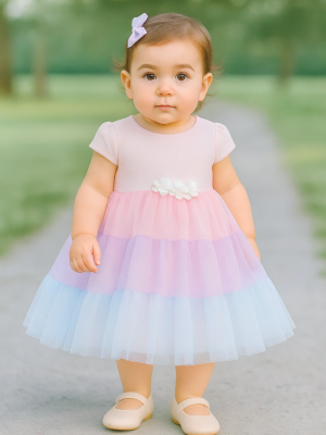Baby Girls Mutlicoloured Pink Dress