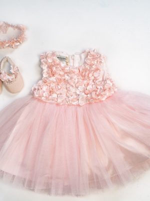 Girls Girls Pink Floral Petal Dress
