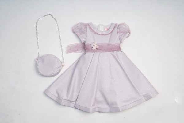 Girls Girls Lilac Pearl Dress With Bag